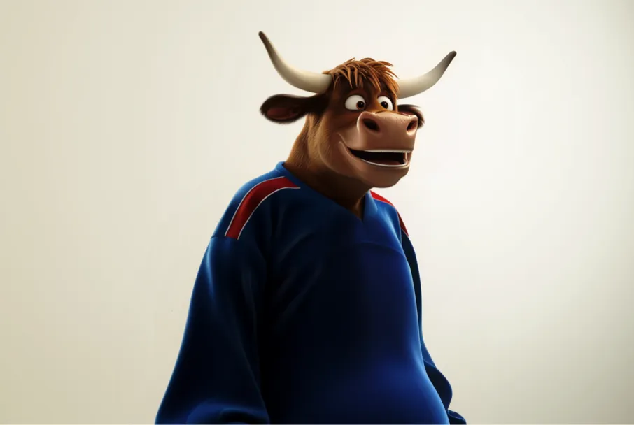 Première publicité télévisée avec joueur LNH et vache IA — Black Box Productions