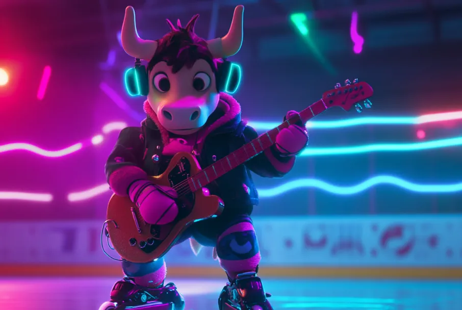 Première publicité télévisée avec joueur LNH et vache IA — Black Box Productions