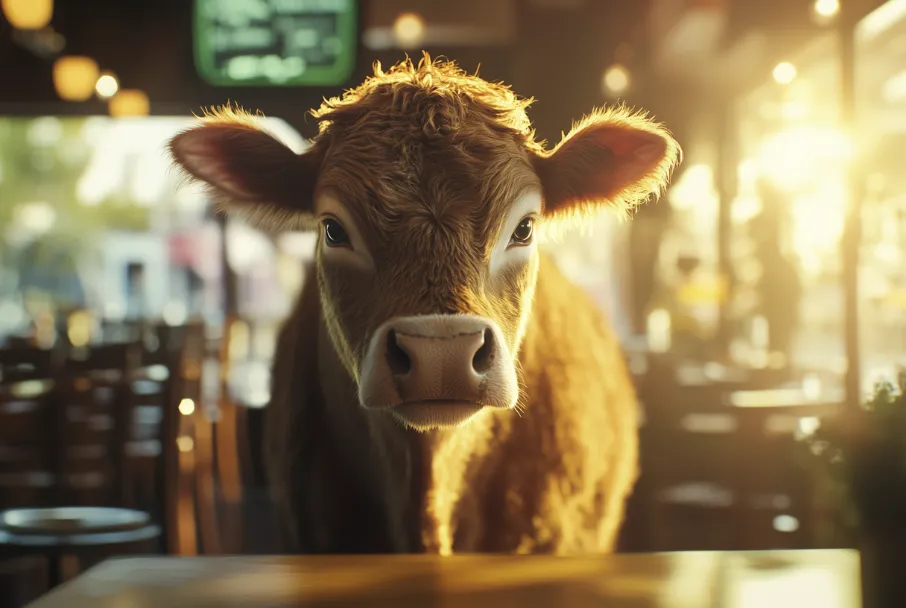 Première publicité télévisée avec joueur LNH et vache IA — Black Box Productions