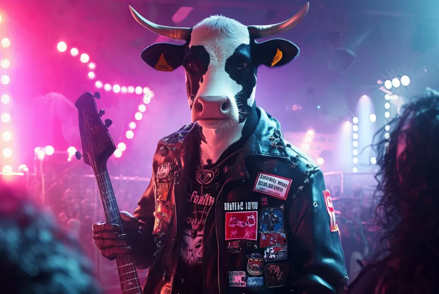 NHL AI Cow commercial production still