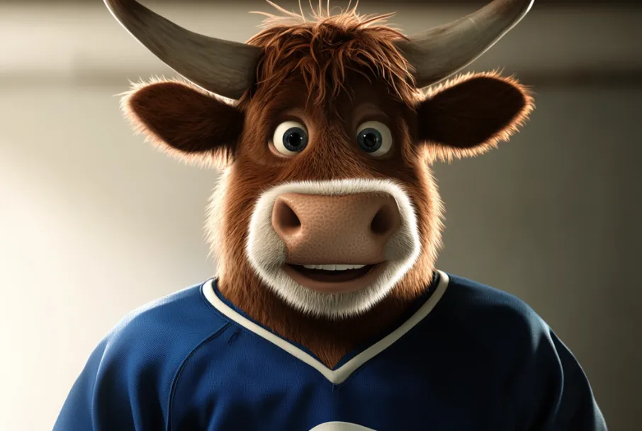 NHL AI Cow commercial western set